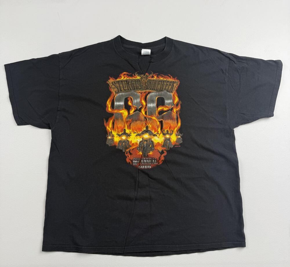 Vintage Delta Shirt Mens 2XL Black Sturgis Bike Week 60th Annual Biker Tee 2006